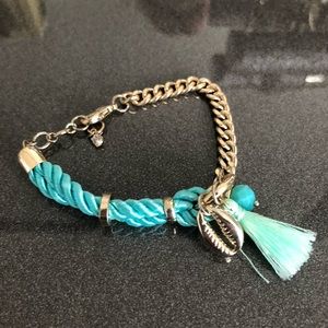 Adorable boho bracelet! Turquoise and gold colors!